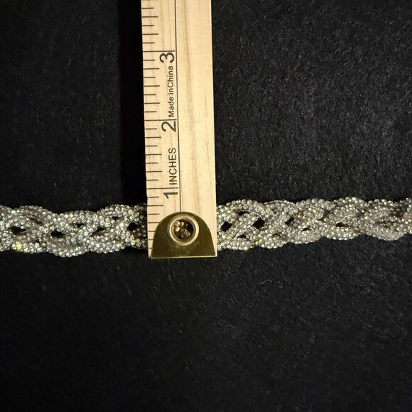 Crystal Rhinestone Braided Sash Belt - Picture 8 of 8